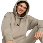 Adidas Men's Essentials Feelcozy Hoodie bézs kapucnis pulóver KF2361