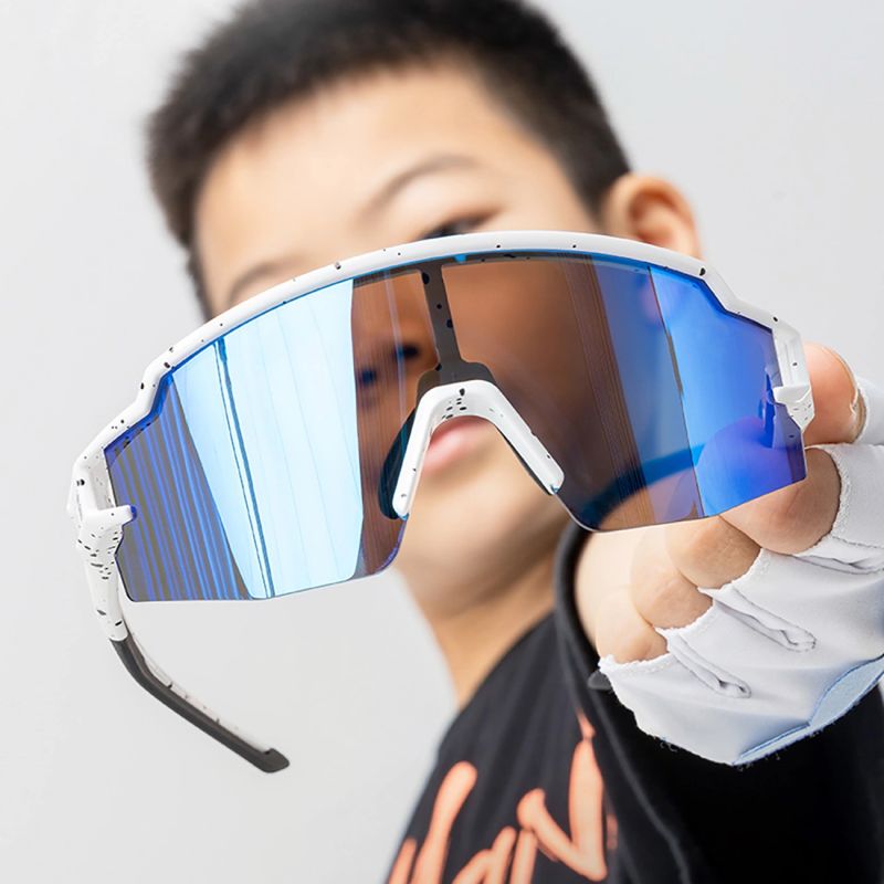 Rockbros Kids Cycling Glasses, Polarized, UV Protection, Children's - White biały training equipment