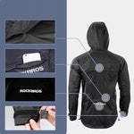Rockbros rain breathable windproof - black fekete dzseki