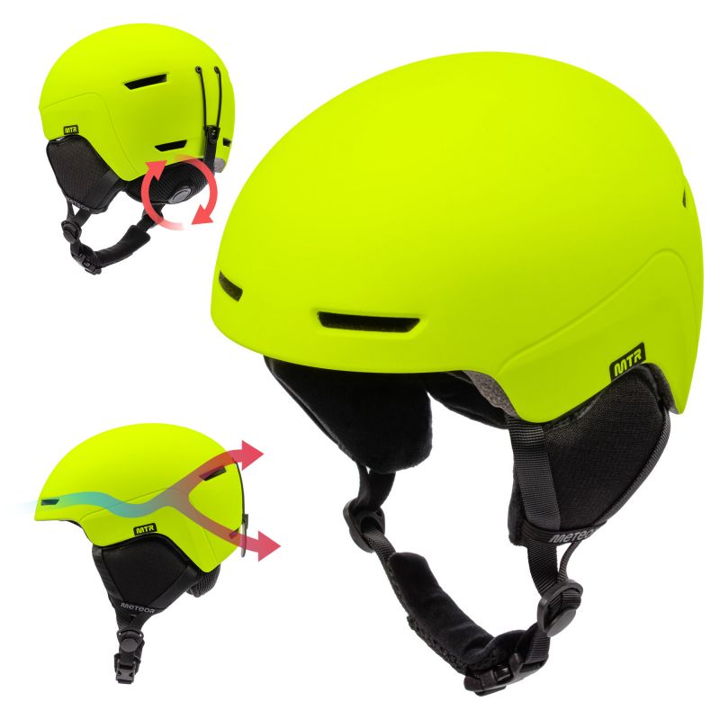 Meteor Avalo S Ski Helmet 53-55 cm Neon Yellow uniw helmets