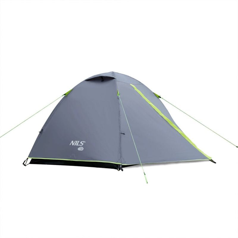 NILS CAMP Explorer NC6004 3-person camping tent, gray szürke hátizsák