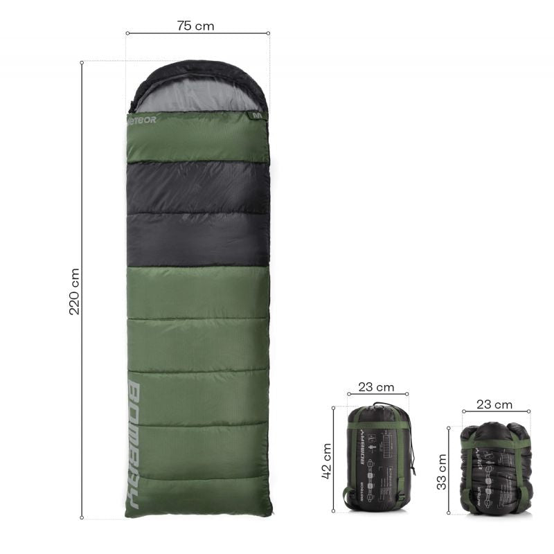 Meteor Bombay Sleeping Bag zöld tourist equipment, sleeping bags
