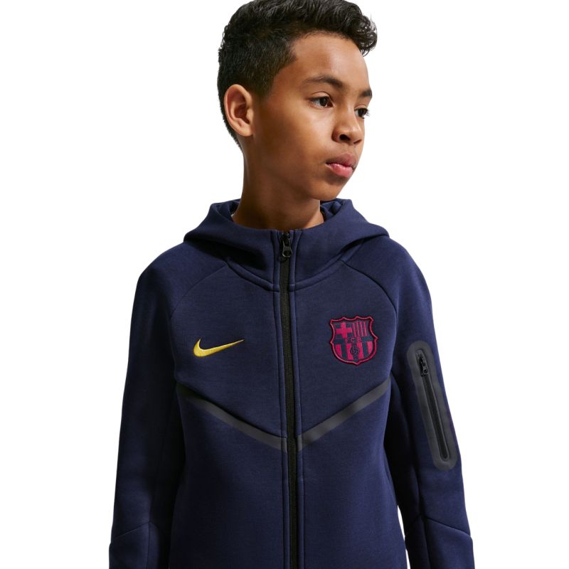 Nike FC Barcelona Tech Fleece Kids' Sweatshirt Navy kék ruházat II3722498