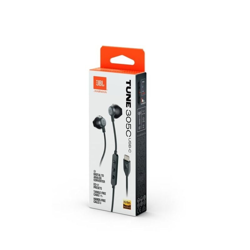 JBL Tune 305C In-Ear Headphones Black