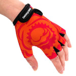 Meteor Big Flower JR Cycling Gloves piros gloves, gloves