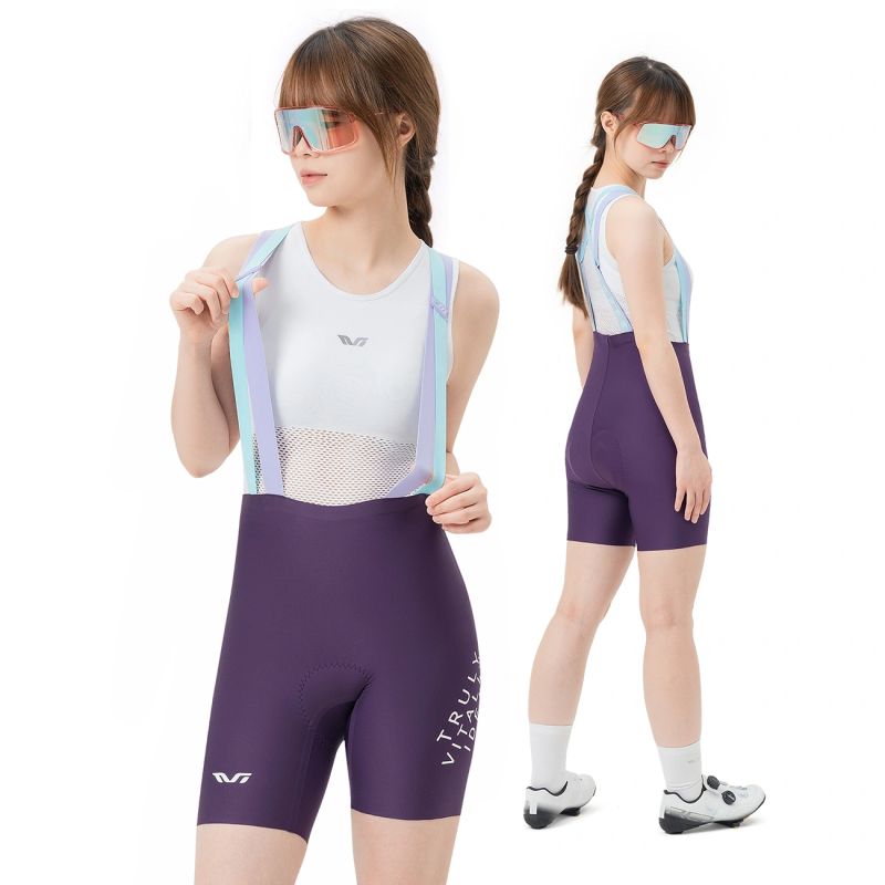 Rockbros TVI Women's Cycling with Bib and Pad Size L - Purple l \ fioletowy rövidnadrág 20210017008-211682