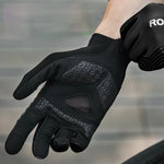 Rockbros cycling gloves spring/summer/autumn, full, size: XXL - black czarny \ xxl kesztyű