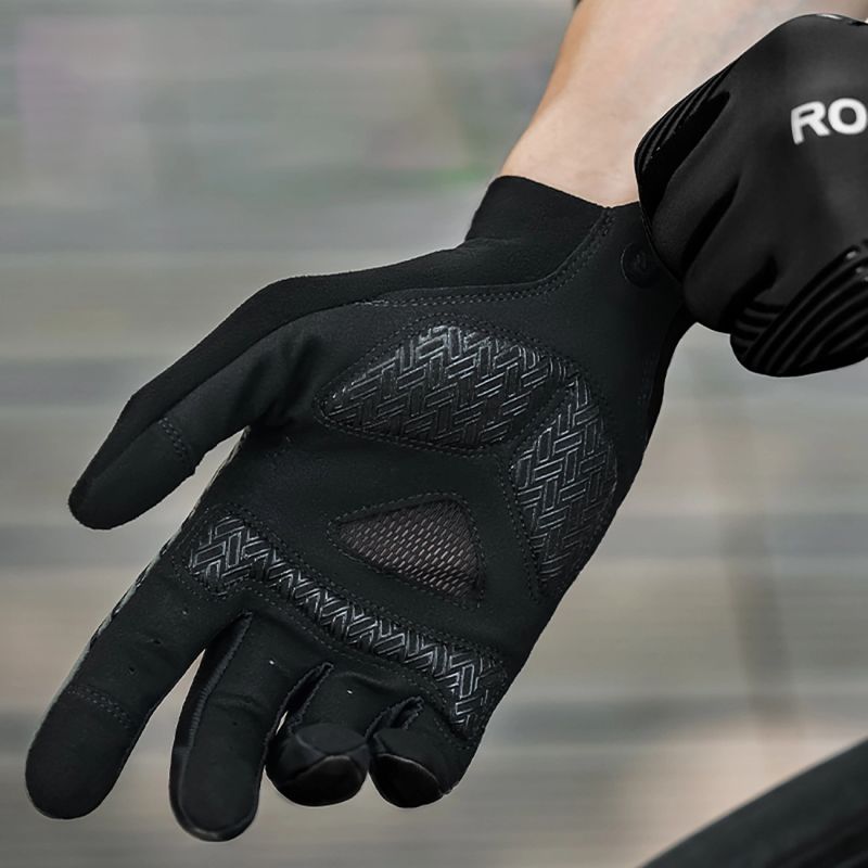 Rockbros cycling gloves spring/summer/autumn, full, size: XXL - black czarny \ xxl kesztyű