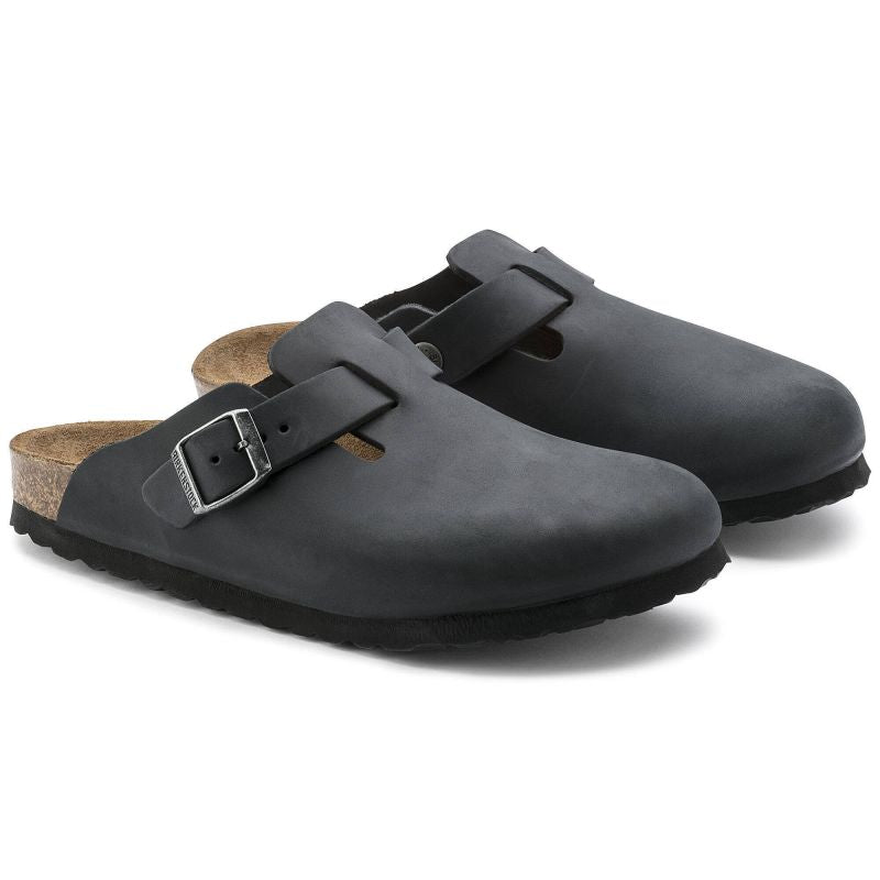 Birkenstock Boston Black women's/men's clogs, oiled leather, narrow slippers (0059463) Kiegészítő