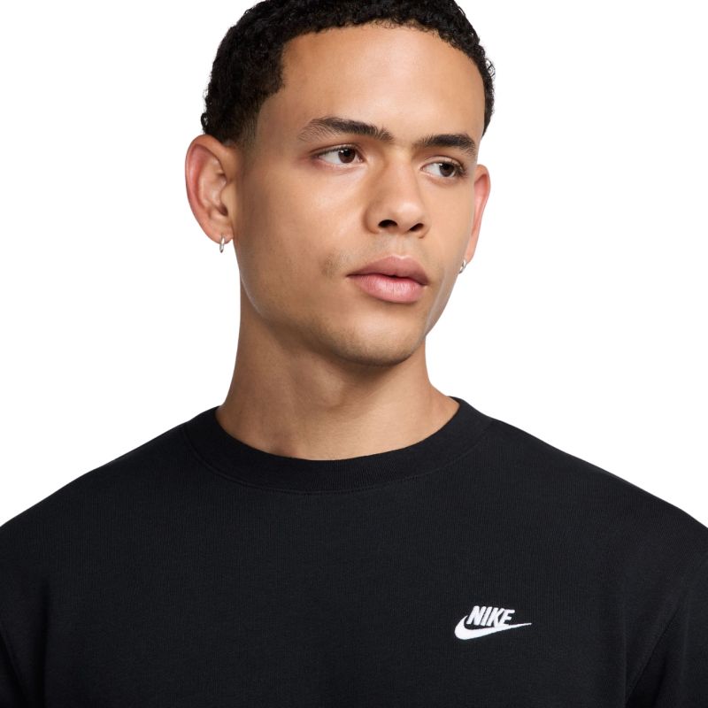 Nike Men's Club FT Sweatshirt, Black, fekete férfi pulóver FN3888010