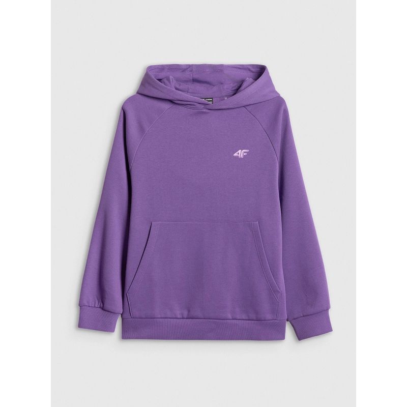 Girls' loose sweatshirt with hood 4F