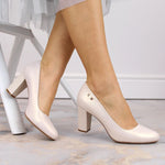 Inny Sergio Leone W beige pearl heel pumps bézs utcai cipő SK193B