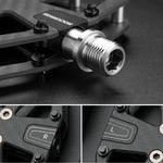 Rockbros C525 Carbon Fiber Platform Bike Pedals - Black