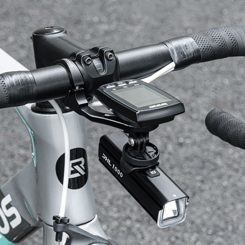 Rockbros FK-301 2-in-1 Handlebar Bike Mount for Computer/Navigator and Camera/Lighting - Black