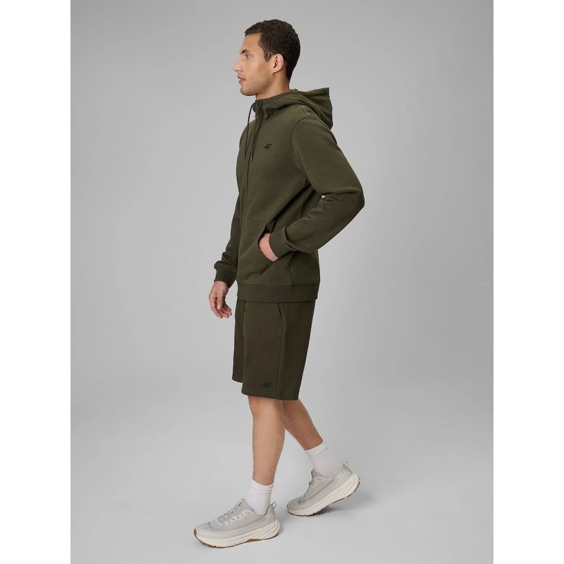 4F Men's zip-up hooded sweatshirt pulóver