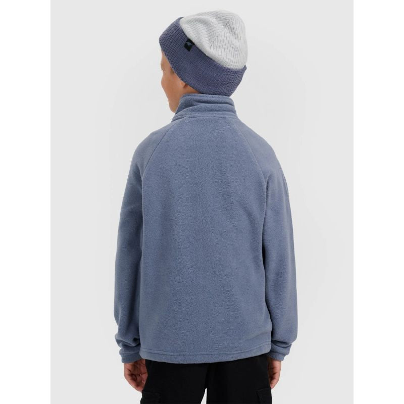 Regular fleece with stand-up collar for boys 4F 4FJRAW25TFLEM490-32S pulóver