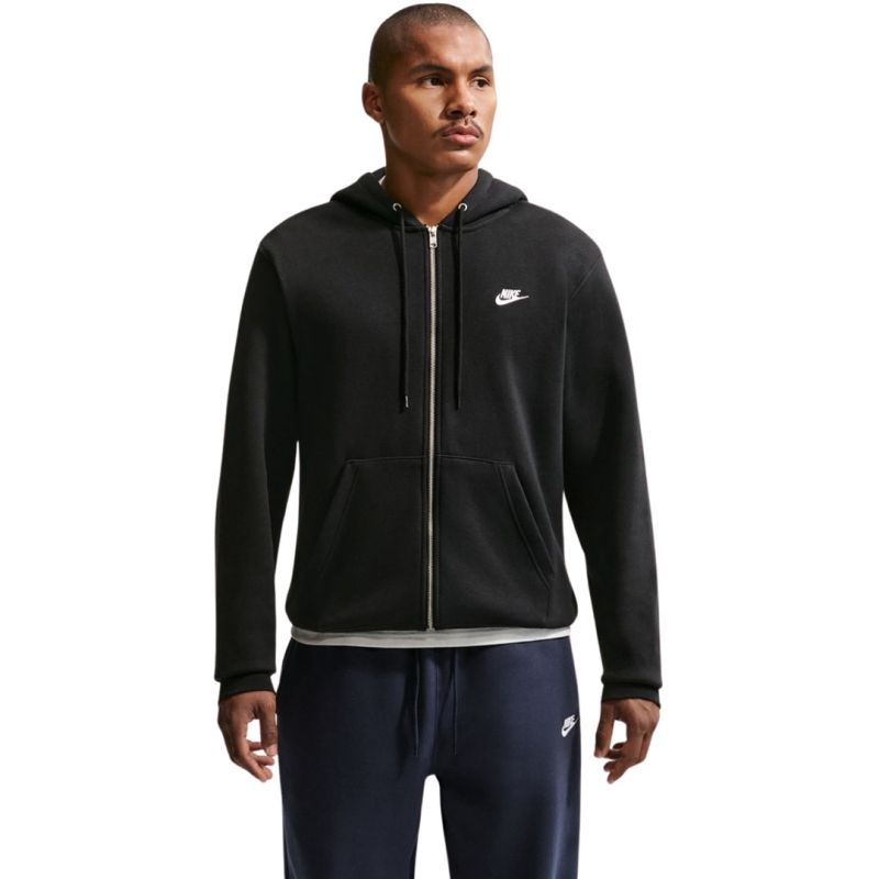 Nike Club BB FZ Hoodie Men's 010 fekete kapucnis pulóver 159296L