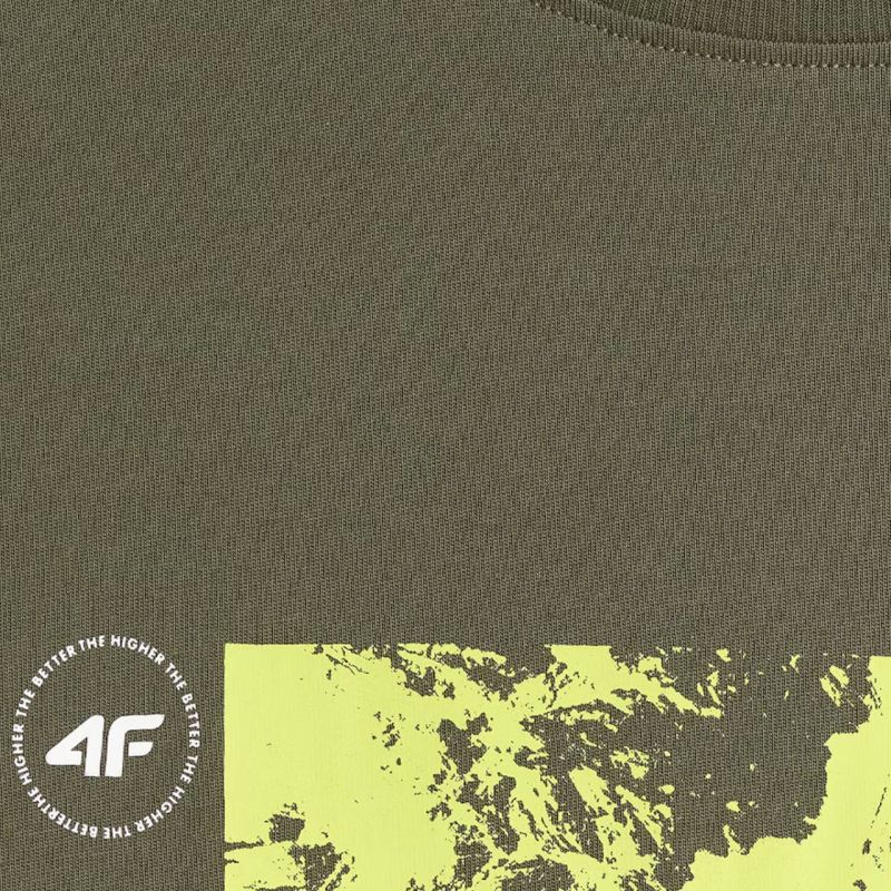 4F Men's T-shirt M2823 43S khaki póló 4FWSS26TTSHM282343S