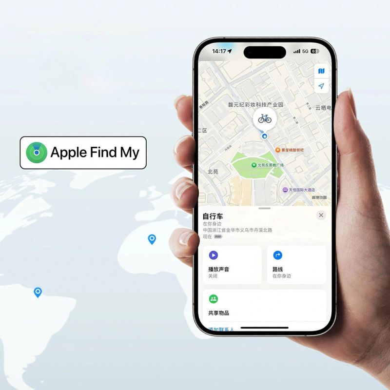 Rockbros RT1W Apple Find My Bluetooth Locator - Black fekete kiegészítő 304004-211789