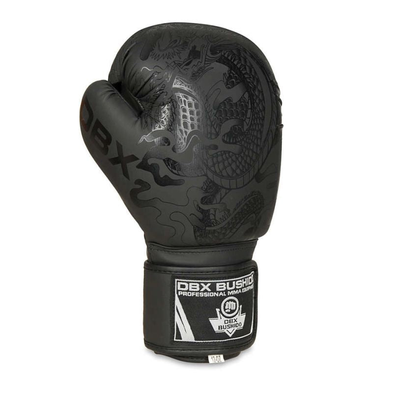 DBX Bushido 8oz Boxing Gloves - Black Dragon - Valor Series fekete kesztyű