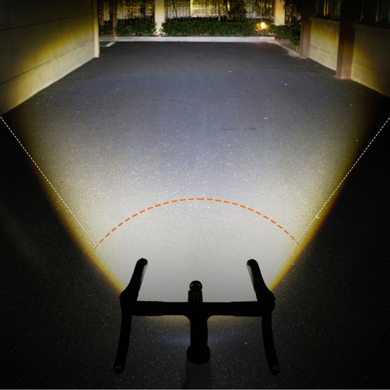 Rockbros M6 1000 lm front rechargeable bike light 2800 mAh - black