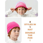 Rockbros reversible children's winter hat rózsaszín kötött sapka SI18250011002