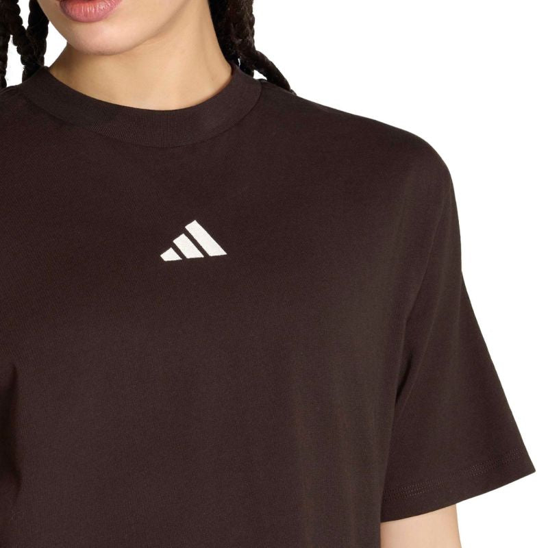 Adidas Women's Essentials 3-Stripes Boyfriend T-shirt Dark Brown 2xs ruházat KX0794