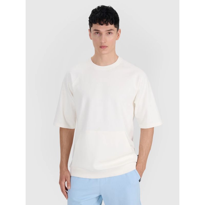 4f Men's short-sleeved sweatshirt without hood 4FRSS25TSWSM2114-11S General