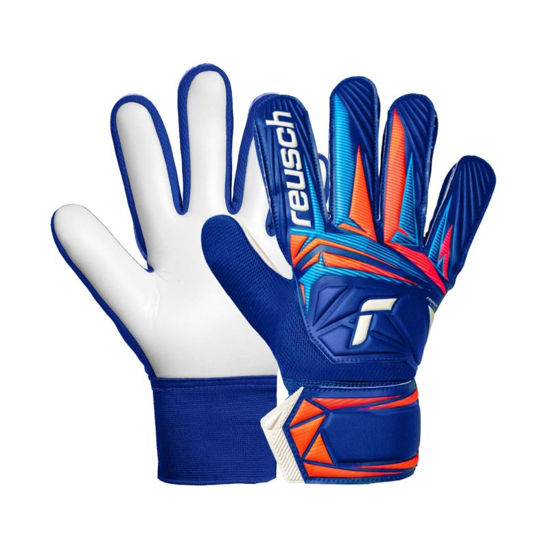 Reusch Attrakt Starter Solid Junior goalkeeper gloves 5672514 kék kapuskesztyű
