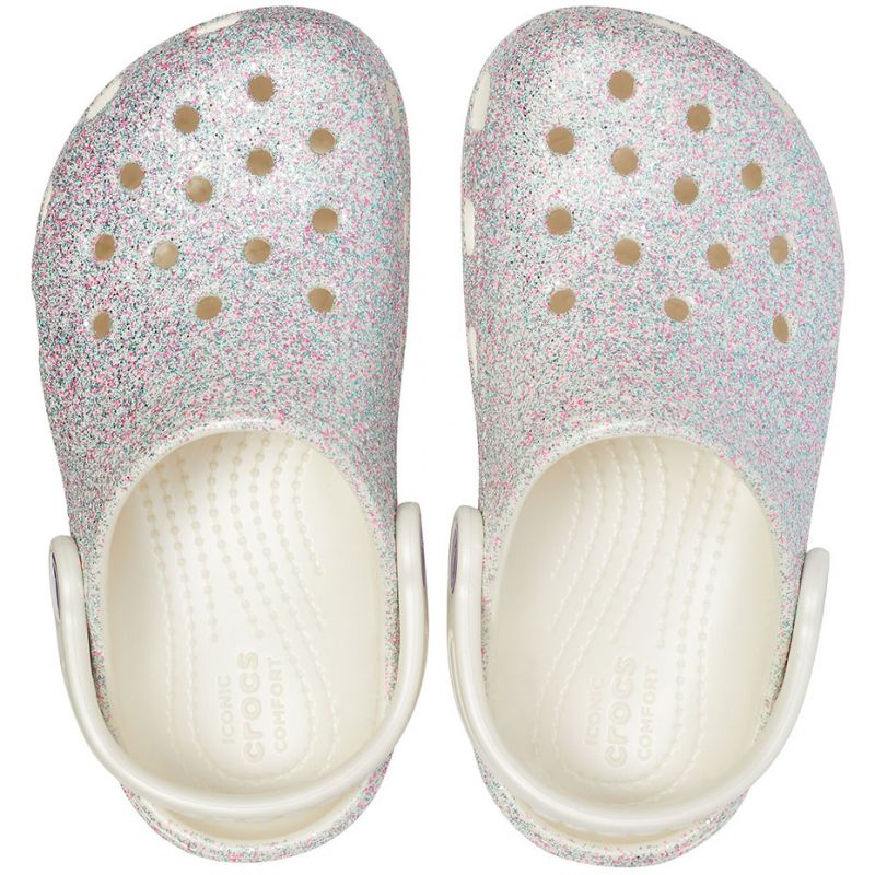 Crocs Classic Glitter Clog Jr 205441 szürke papucs