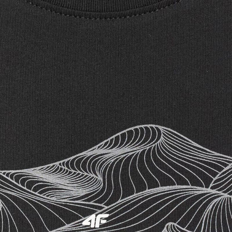4F Women's T-shirt F2785 deep 20S fekete ruházat 4FWSS26TTSHF278520S