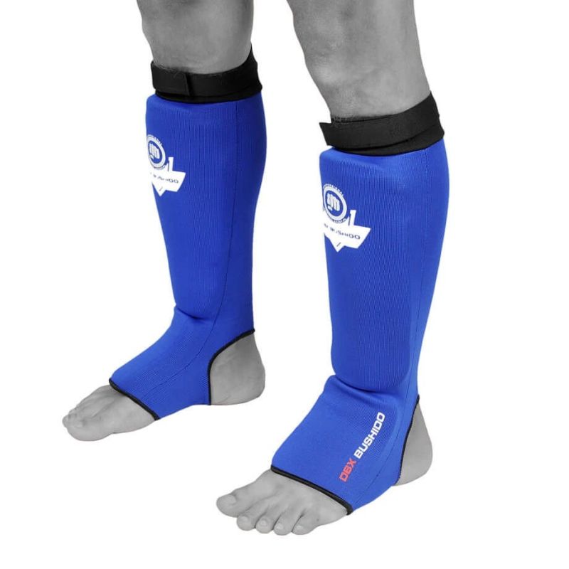 DBX Bushido Flexible Shin Guards - Shinrage Blue kék protectors and knee pads