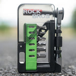 Rockbros Bike Tool Set with Mini Ratchet and Bits - Translucent Green zöld sets