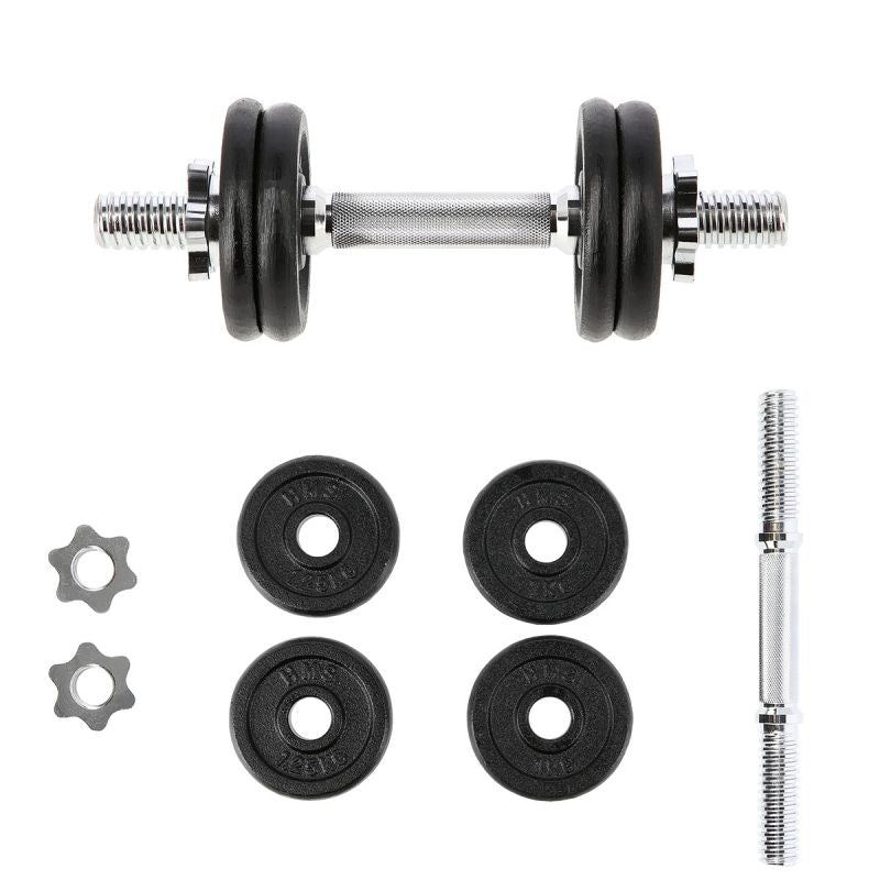 HMS Threaded dumbbell SG01 7 kg fekete edzőfelszerelés 17-59-123