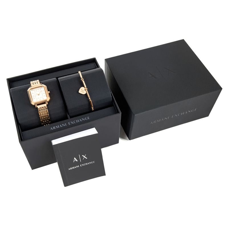 Women's Watch + Bracelet ARMANI EXCHANGE AX7164SET + BOX karszalag