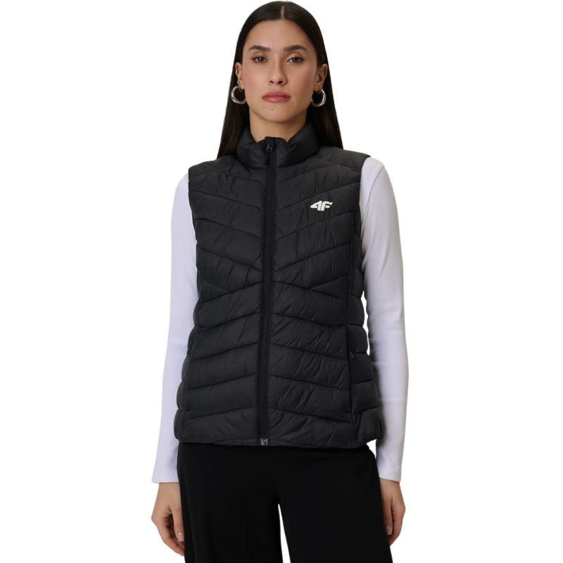 Women's vest 4F F347 deep 4FWSS26TVJAF347 20S fekete clothing