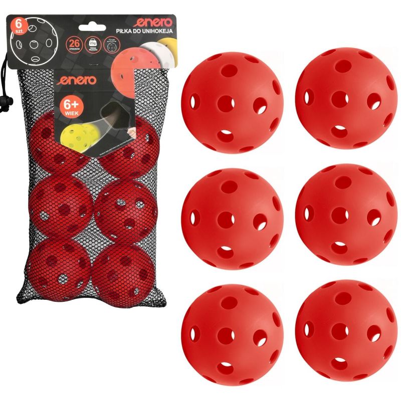 Enero Unihoc Match Red 6 Pcs piros labda