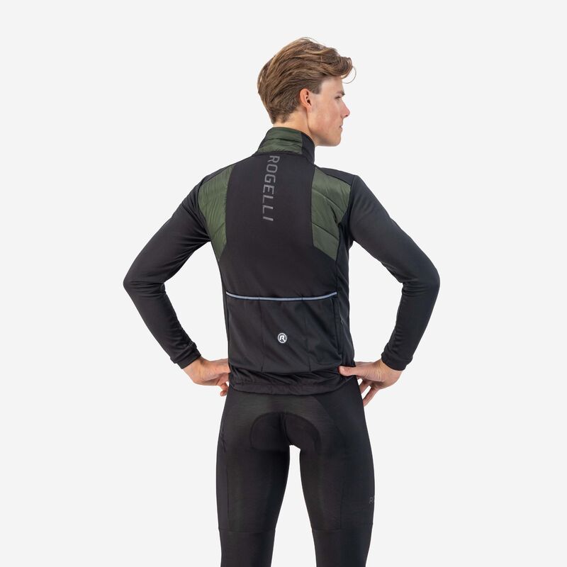 Rogelli WADDED II winter green- fekete dzseki