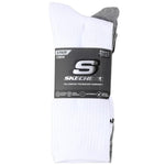 Skechers 3pk Unisex Non Terry Crew White