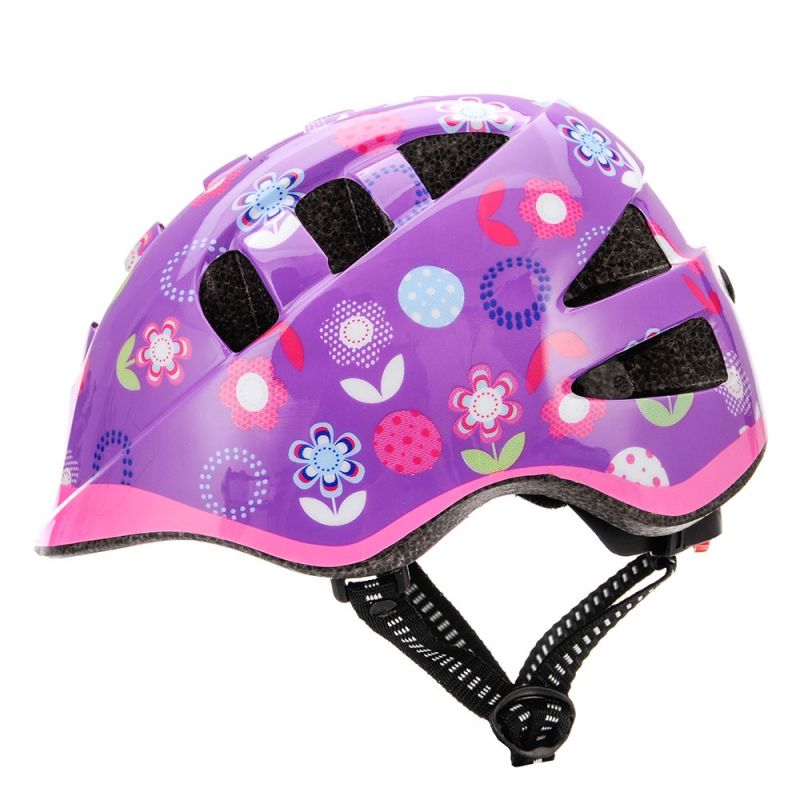 Meteor MA-2 flower Junior bicycle helmet lila helmets, protectors and knee pads