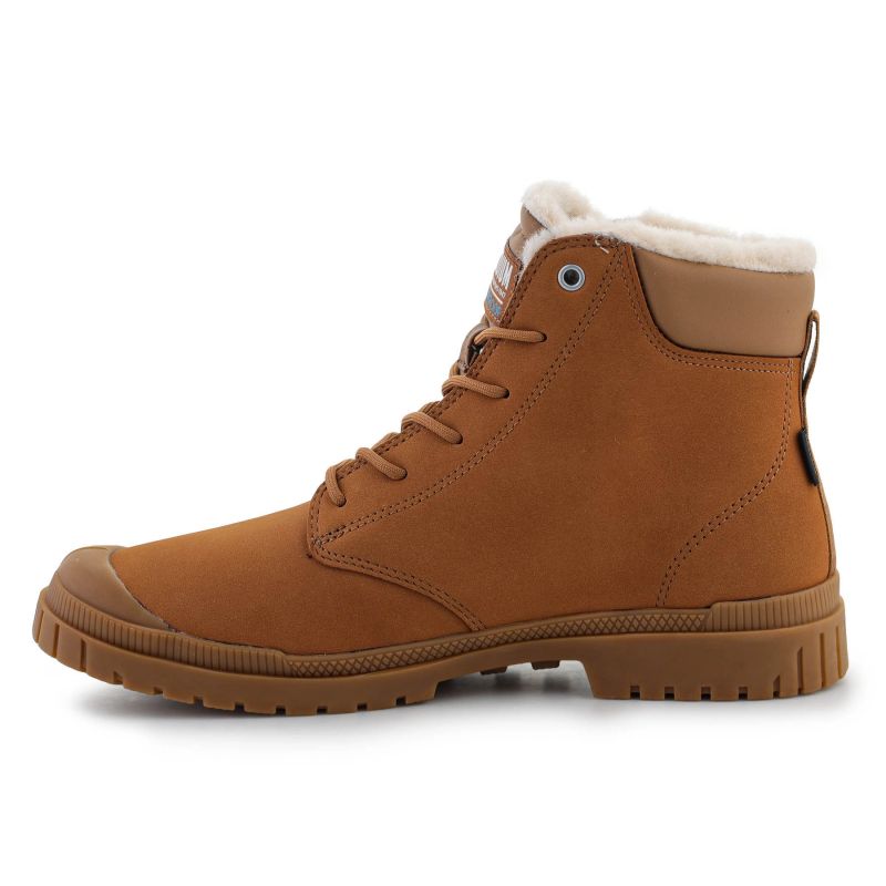 Palladium sp20 Cuff Leather Waterproof WL M 79067-257-M Mahogany shoes Cipő