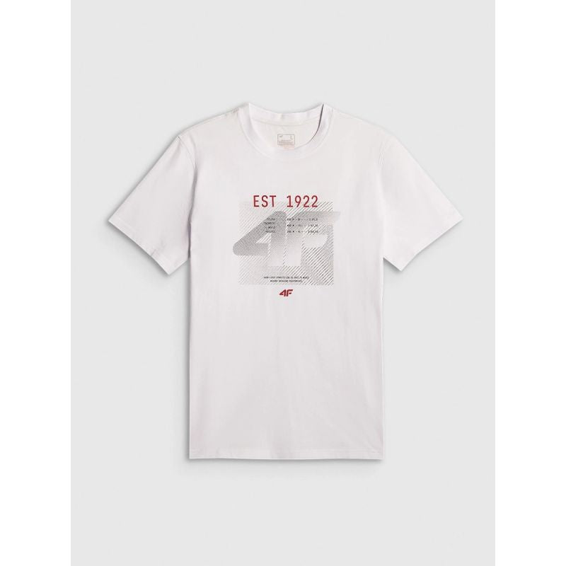 4F Men's regular printed T-shirt póló 4FRSS26TTSHM4039-10S