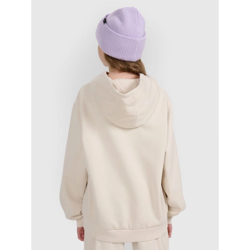 Girls' sweatshirt with hood, open, 4F 4FJRAW25TSWSF2294-11S kapucnis pulóver