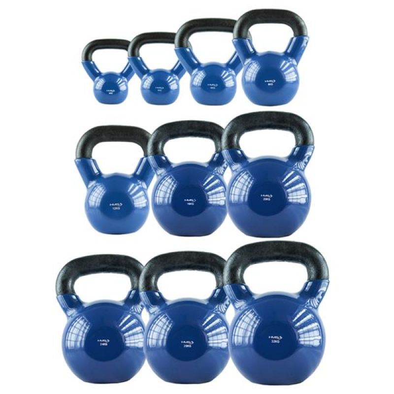 HMS Blue KNV28 cast iron kettlebell 28kg kék súlyzó 17-64-047