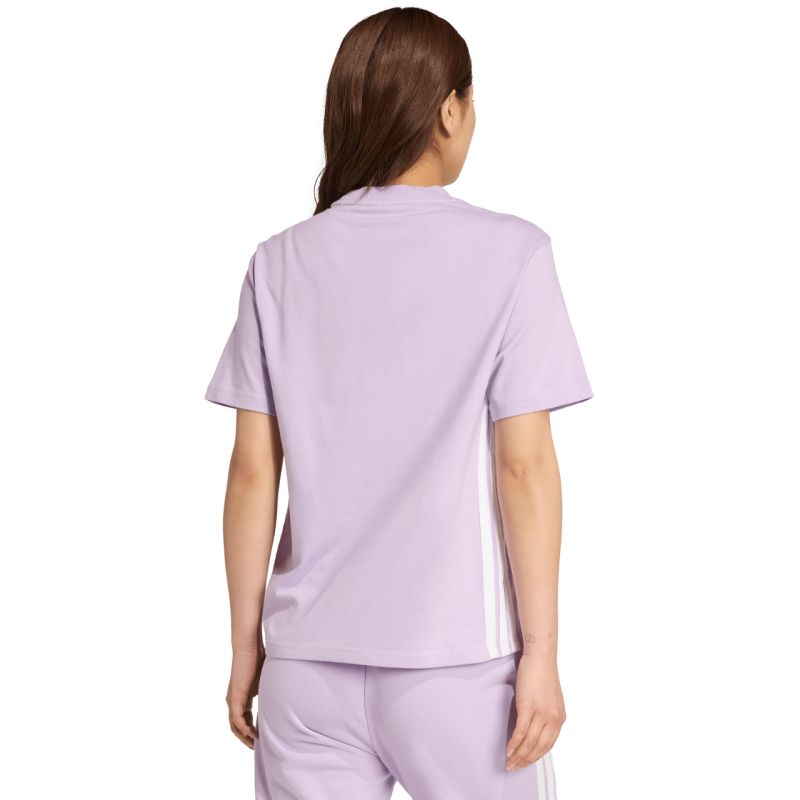 adidas Essentials 3-Stripes Cotton Women's T-Shirt Light Purple JX7619 Ruházat