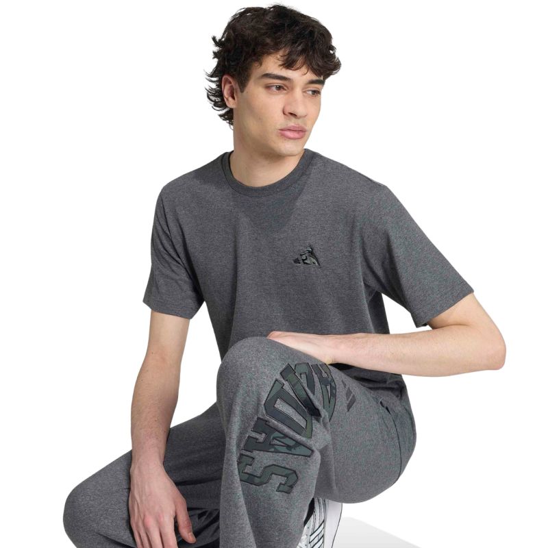 Adidas Men's Camo Embroidered Small Logo Graphic T-shirt gray szürke póló KC7159