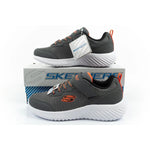 Skechers Bounder children's sports with Velcro, lightweight, fashionable gray szürke utcai cipő