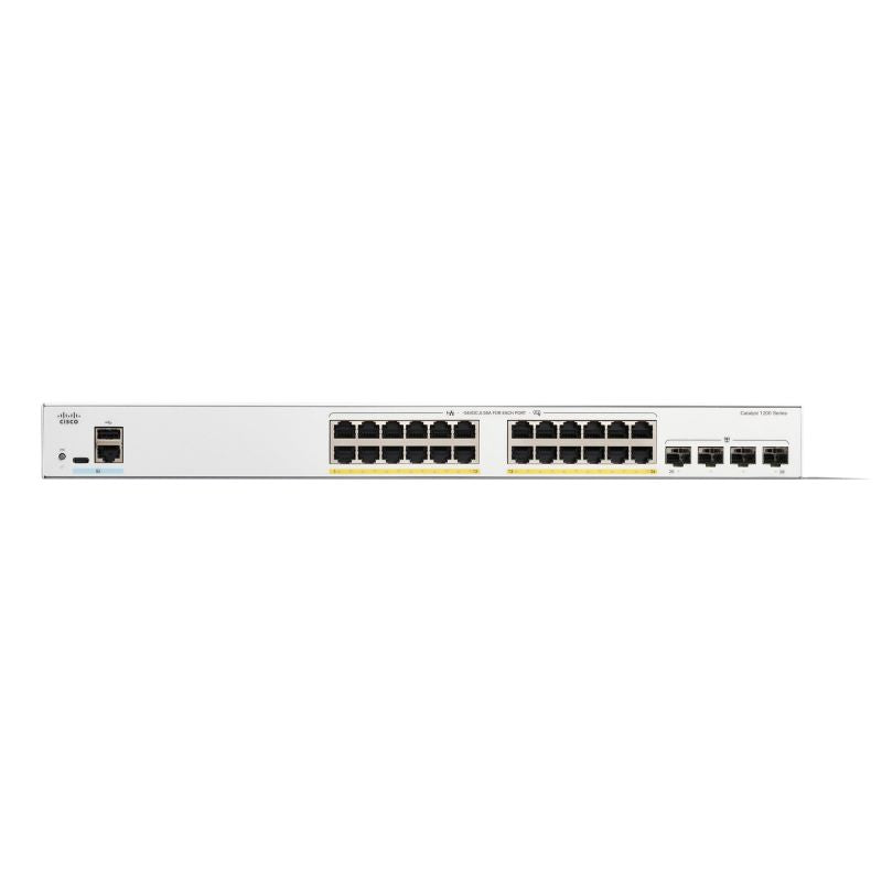 4F Cisco Network Links Managed L2/L3 Gigabit Ethernet (10/100/1000) fehér kiegészítő C1200-24FP-4G