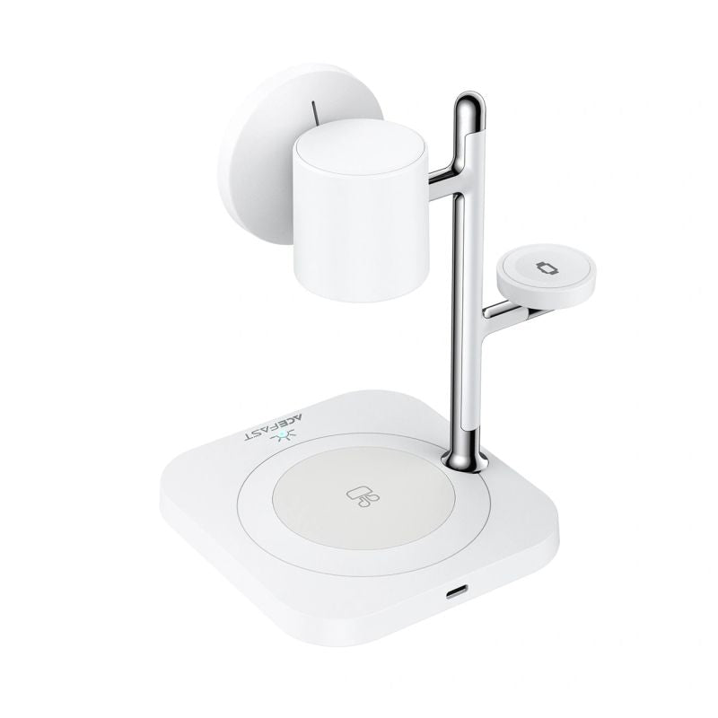 head Acefast E39 Qi2.2 25W 4-in-1 Wireless Desk Charger for Phone, Watch, and Headphones with Night Light - White fehér phone chargers
