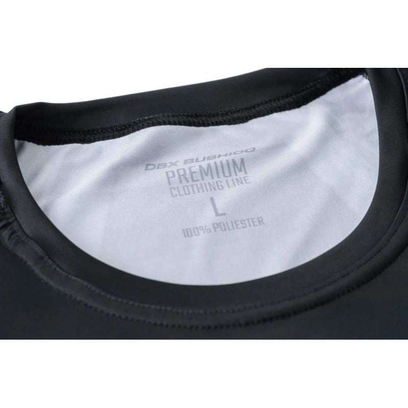 Gray long sleeve rashguard with DBX Bushido logo